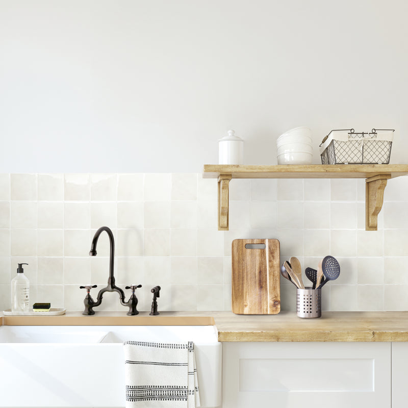 Zellige white peel and stick backsplash tile smart tiles for kitchen, bathroom, vr and fireplace