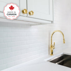 Kitchen peel and stick backsplash tile Subway White Smart Tiles
