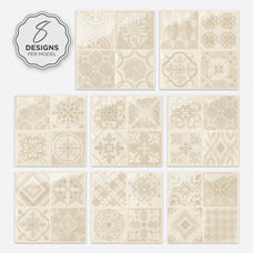 Patterns peel and stick backsplash tile Vintage beige Smart Tiles