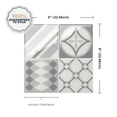 Dimensions peel and stick backsplash tile Vintage grey Smart Tiles