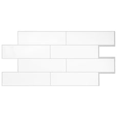XL OSLO White peel and stick backsplash tile smart tiles for kitchen, bathroom, vr and fireplace