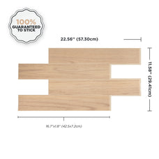 Dimensions peel and stick backsplash tiles NORWAY Beige Smart Tiles