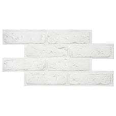 BRIK Grey, White peel and stick backsplash tile smart tiles for kitchen, bathroom, vr and fireplace