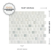 Dimensions peel and stick backsplash tiles BRIXIA Grey Smart Tiles