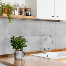 kitchen, bathroom peel and stick backsplash tiles BLOK Grey Smart Tiles