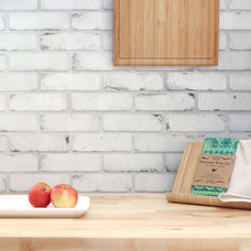 kitchen, bathroom peel and stick backsplash tiles BRIK Grey, White Smart Tiles