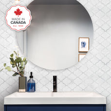kitchen, bathroom peel and stick backsplash tiles BLOK Grey, White Smart Tiles