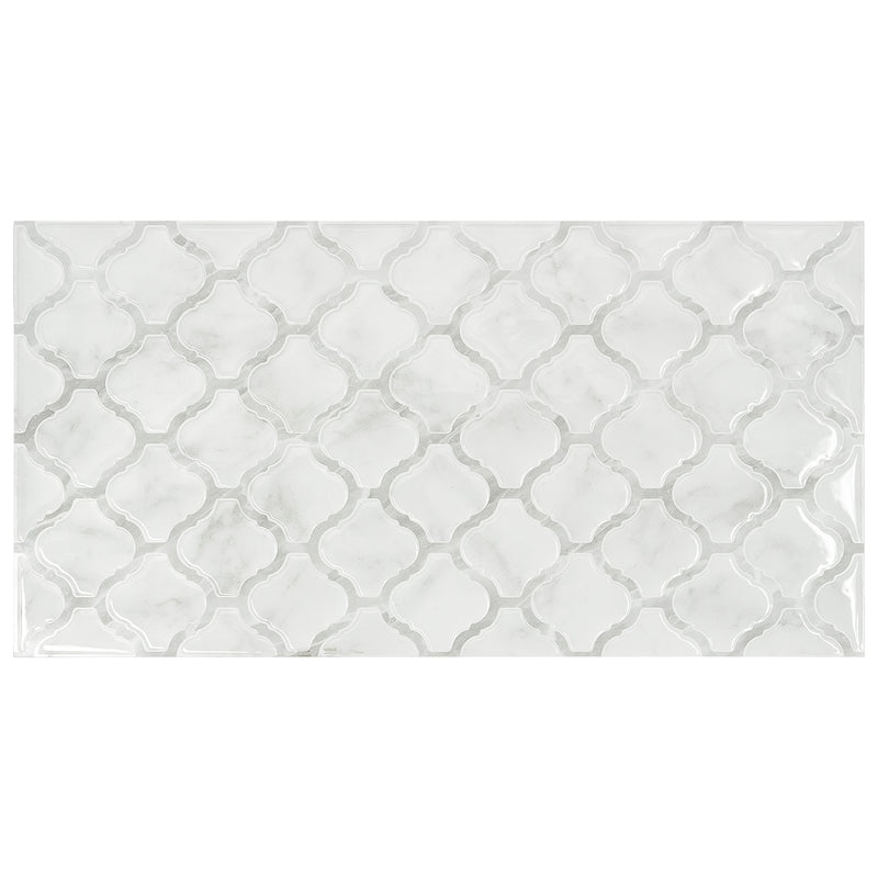 BLOK Grey, White peel and stick backsplash tile smart tiles for kitchen, bathroom, vr and fireplace