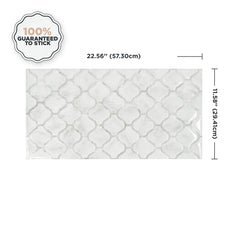 Dimensions peel and stick backsplash tiles BLOK Grey, White Smart Tiles