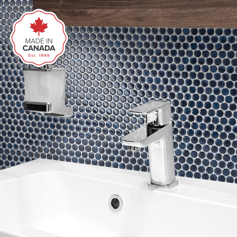 PENNY Blue peel and stick backsplash tile smart tiles for kitchen, bathroom, vr and fireplace