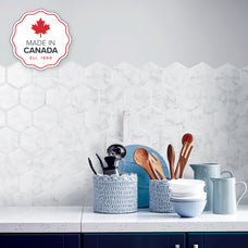 MURANO White peel and stick backsplash tile smart tiles for kitchen, bathroom, vr and fireplace