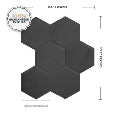 HEXA Grey, White peel and stick backsplash tile smart tiles for kitchen, bathroom, vr and fireplace