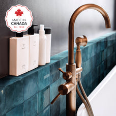 Bathroom peel and stick backsplash tile Zellige turquoise Smart Tiles