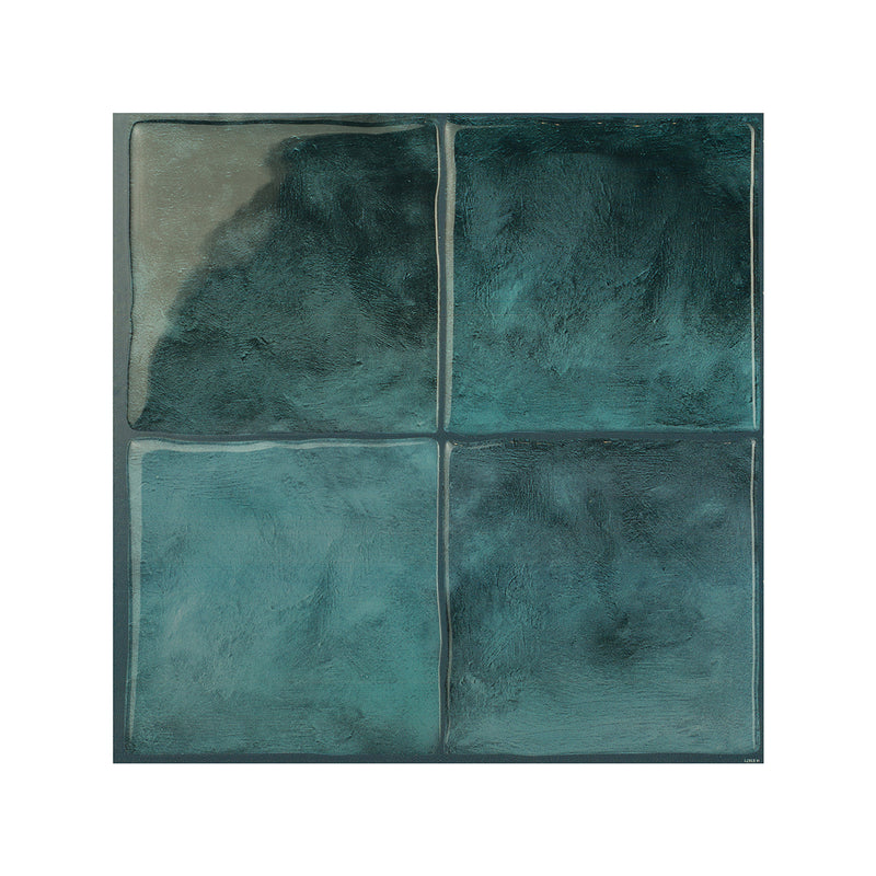 Zellige turquoise peel and stick backsplash tile smart tiles for kitchen, bathroom, vr and fireplace