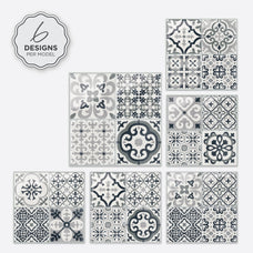 Design peel and stick backsplash tile Vintage grey and black Smart Tiles