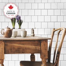 Kitchen peel and stick backsplash tile Square white Smart Tiles