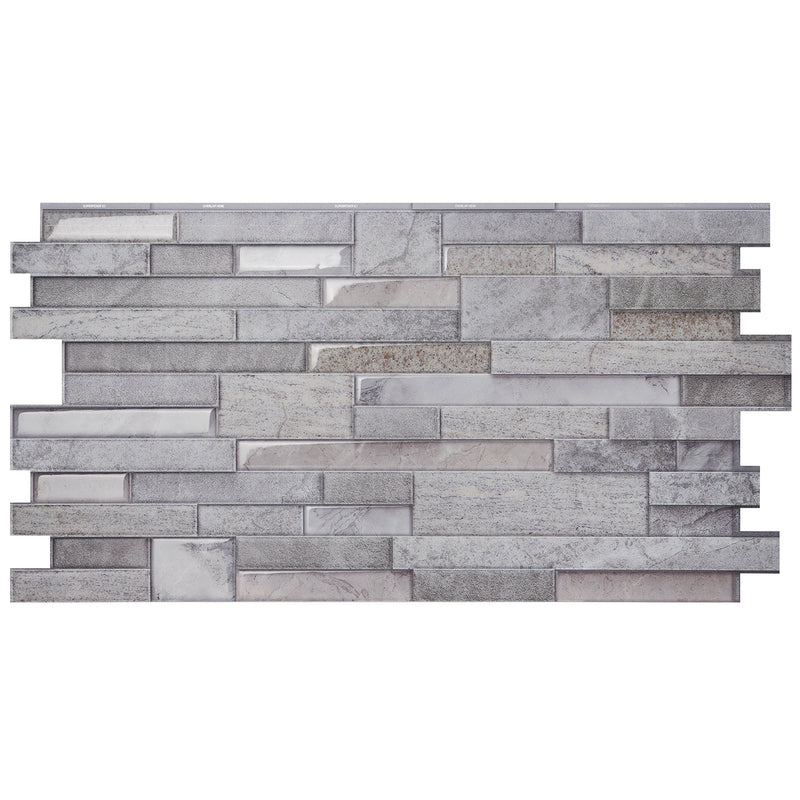PIETRA Grey peel and stick backsplash tile smart tiles for kitchen, bathroom, vr and fireplace