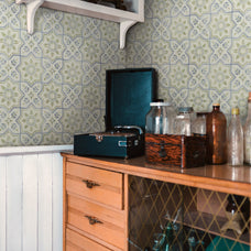 kitchen, bathroom peel and stick backsplash tiles Vintage Augusta White Blue green Smart Tiles
