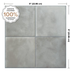 Dimensions peel and stick backsplash tile Zellige blue-gray Smart Tiles