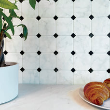 kitchen, bathroom peel and stick backsplash tiles Betera white grey black white Smart Tiles