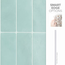 Smart Edge peel and stick backsplash tiles MOROCCO Blue Smart Tiles