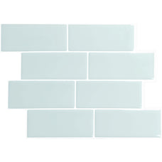 METRO Grey, Green peel and stick backsplash tile smart tiles for kitchen, bathroom, vr and fireplace