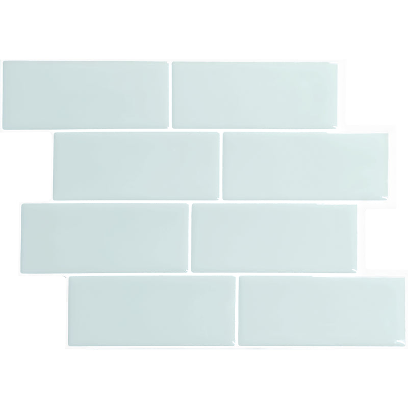 METRO Grey, Green peel and stick backsplash tile smart tiles for kitchen, bathroom, vr and fireplace
