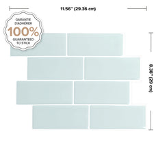 kitchen, bathroom peel and stick backsplash tiles METRO Grey, Green Smart Tiles