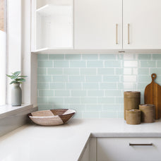 kitchen, bathroom peel and stick backsplash tiles METRO Grey, Green Smart Tiles