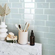 kitchen, bathroom peel and stick backsplash tiles METRO Grey, Green Smart Tiles