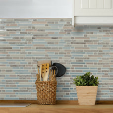 peel and stick backsplash smart edge smart tiles for kitchen, bathroom, vr and fireplace