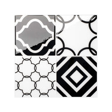 Vintage black and white peel and stick backsplash tile smart tiles for kitchen, bathroom, vr and fireplace