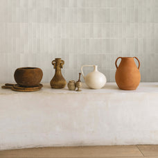 Bathroom peel and stick backsplash tiles MOROCCO White Grey Smart Tiles