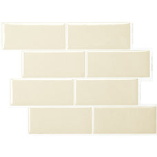 METRO beige peel and stick backsplash tile smart tiles for kitchen, bathroom, vr and fireplace