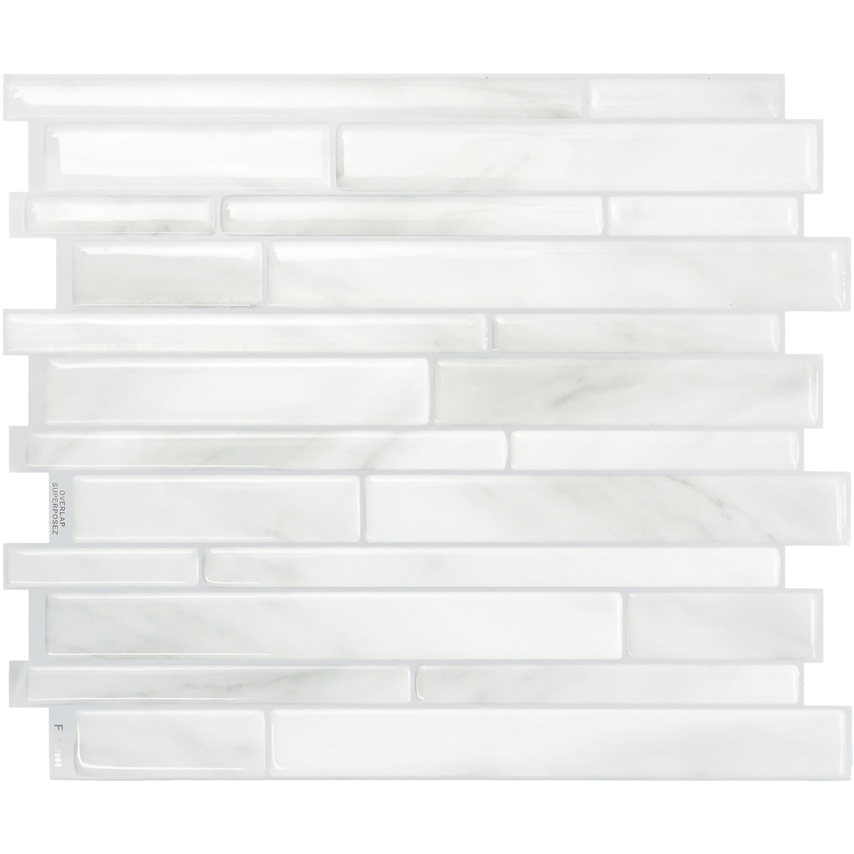 MILANO Grey, White peel and stick backsplash tile smart tiles for kitchen, bathroom, vr and fireplace
