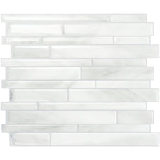 MILANO Grey, White peel and stick backsplash tile smart tiles for kitchen, bathroom, vr and fireplace