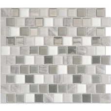 BRIXIA Grey, White peel and stick backsplash tile smart tiles for kitchen, bathroom, vr and fireplace