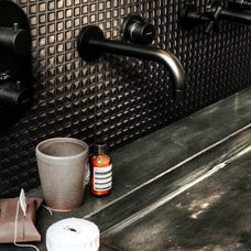 kitchen, bathroom peel and stick backsplash tiles MINIMO Black Smart Tiles