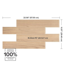 Dimensions peel and stick backsplash tiles NORWAY Beige Smart Tiles