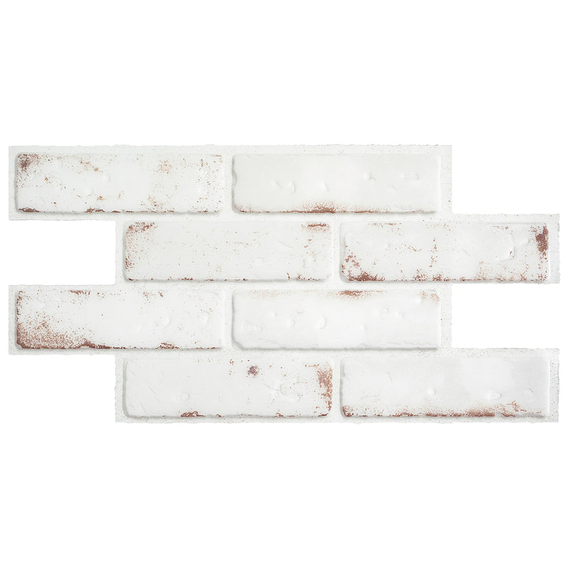 BRIK Red, White peel and stick backsplash tile smart tiles for kitchen, bathroom, vr and fireplace