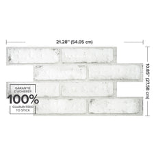 Dimensions peel and stick backsplash tiles BRIK Grey, White Smart Tiles