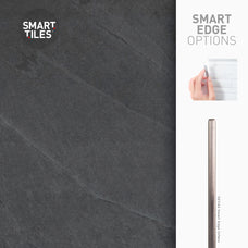 Smart Edge peel and stick backsplash tiles BLOK Grey Smart Tiles