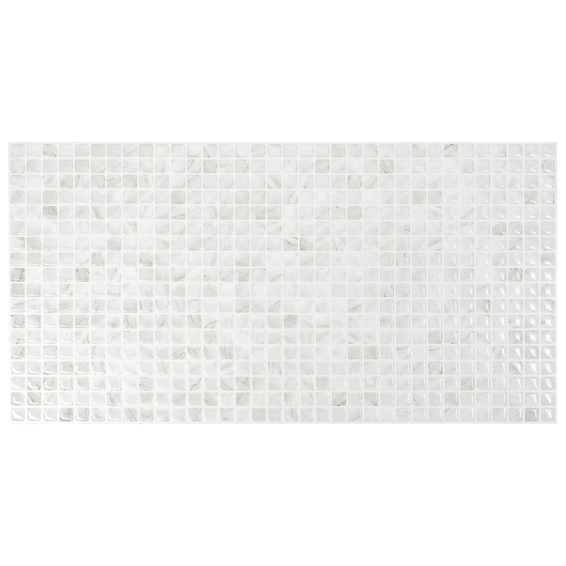 BLOK Grey, White peel and stick backsplash tile smart tiles for kitchen, bathroom, vr and fireplace