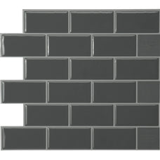 Subway grey peel and stick backsplash tile smart tiles for kitchen, bathroom, vr and fireplace