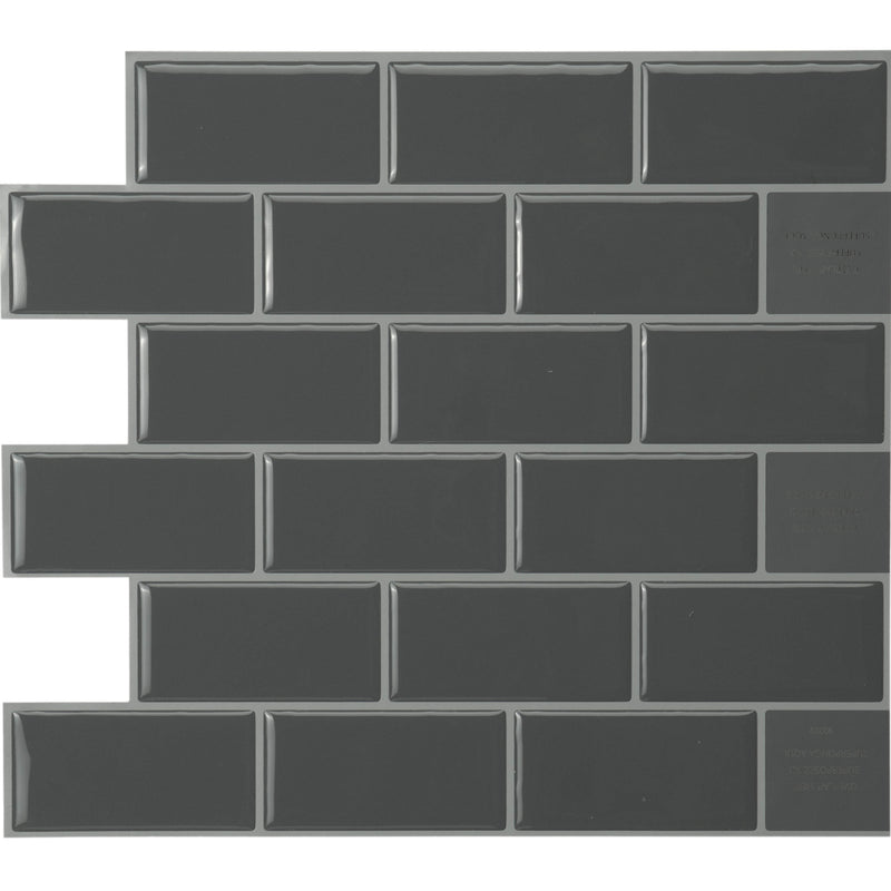 Subway grey peel and stick backsplash tile smart tiles for kitchen, bathroom, vr and fireplace