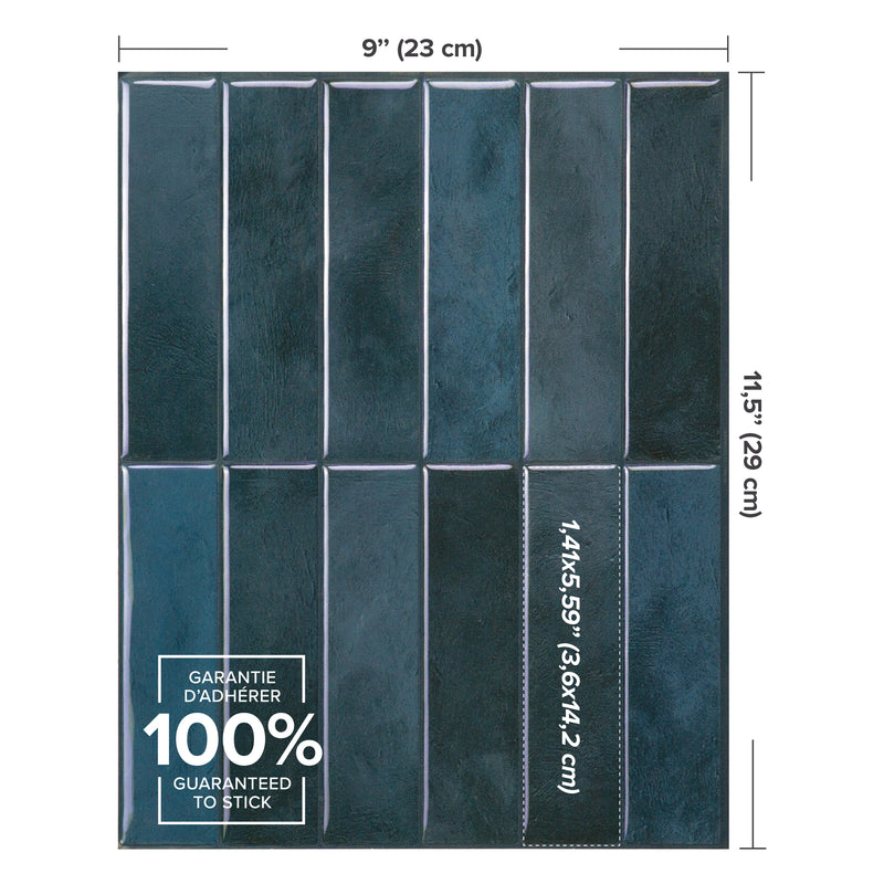 MOROCCO Blue peel and stick backsplash tile smart tiles for kitchen, bathroom, vr and fireplace