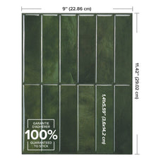 dimensions peel and stick backsplash tiles MOROCCO Green Smart Tiles