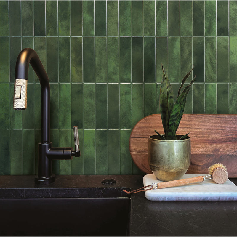 MOROCCO Green peel and stick backsplash tile smart tiles for kitchen, bathroom, vr and fireplace