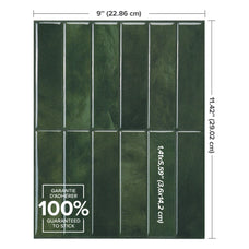 dimensions peel and stick backsplash tiles MOROCCO Green Smart Tiles