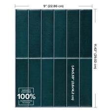 Dimensions peel and stick backsplash tiles MOROCCO Blue Smart Tiles